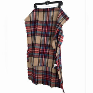 Merona Plaid Women's Wrap Scarf Soft Knitted Large Long